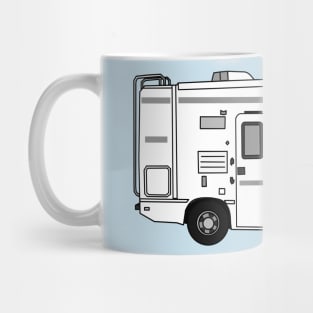 Campervan cartoon illustration Mug